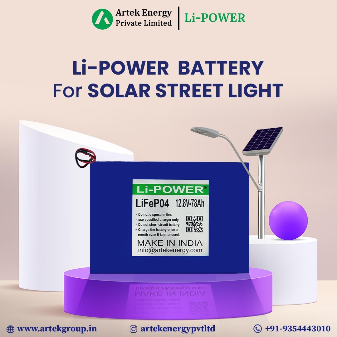 Best Price Solar Street Light Lithium Battery Manufacturer from Noida