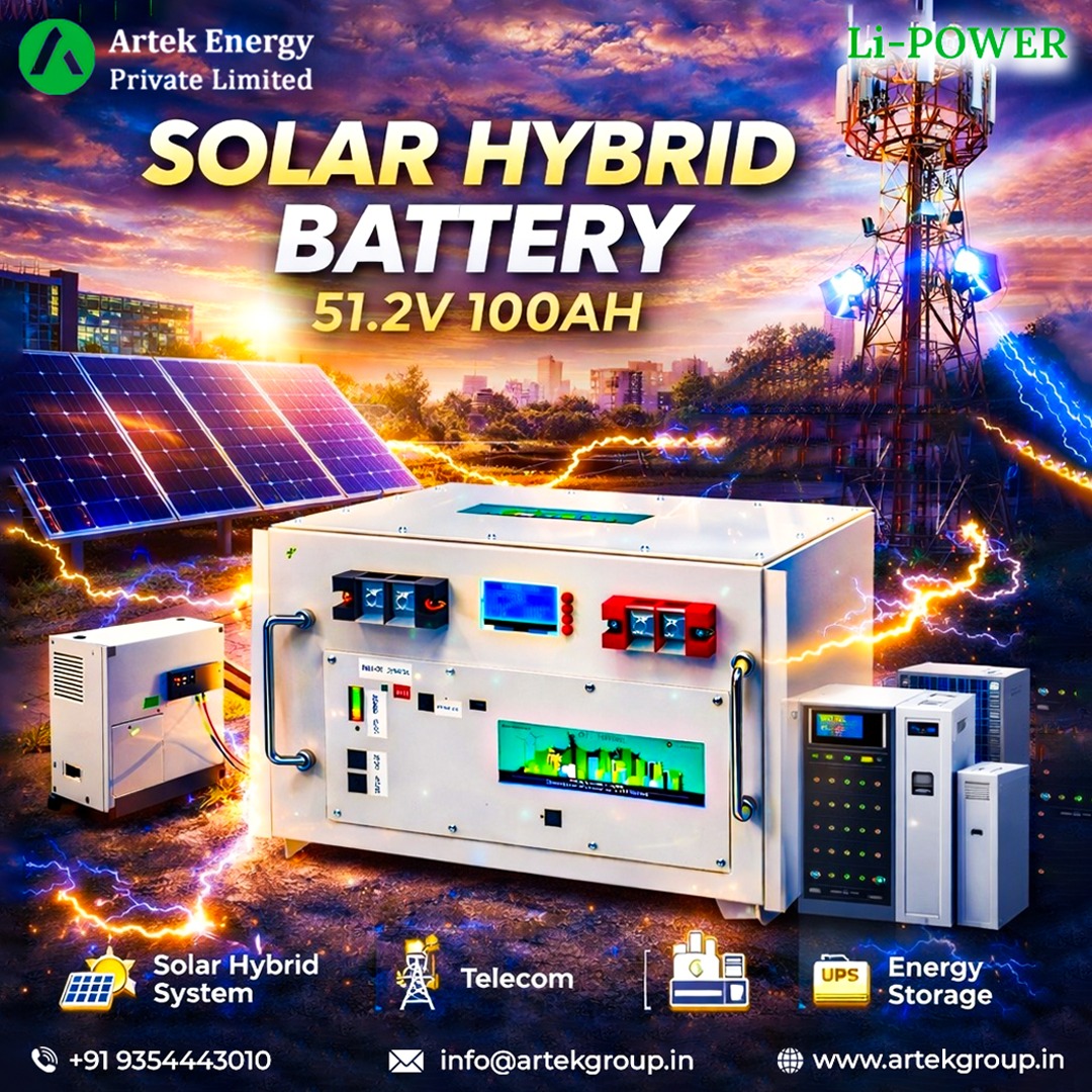 51.2V 100Ah LiFePO4 Solar Hybrid Battery Manufacturer India